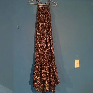 Black and purple floral Free People maxi dress. New with tags. Small.